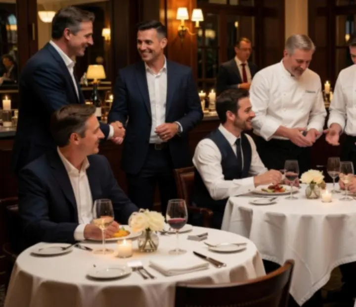 Équipe Chatevoria accueillant les invités lors d'une soirée thématique dans le restaurant